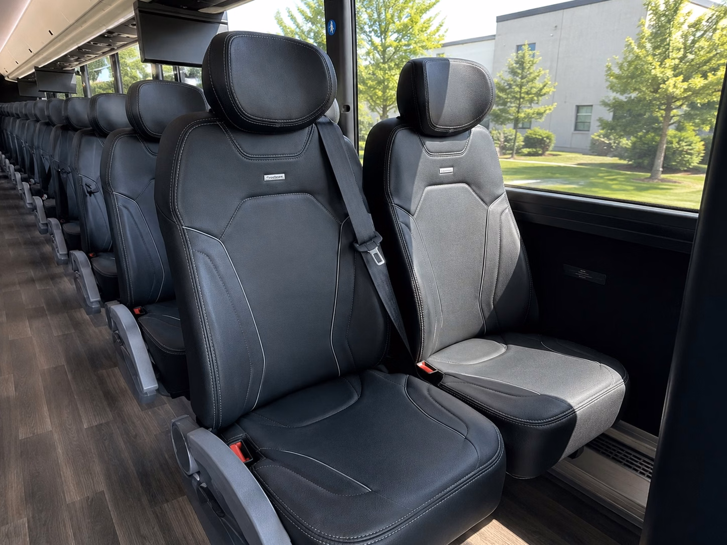 56 passenger charter bus interior